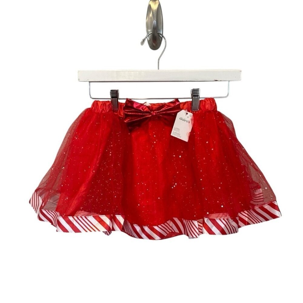 CLAIRE'S sequins Santa Holiday Christmas Skirt Costume Size Small NEW with Tag
